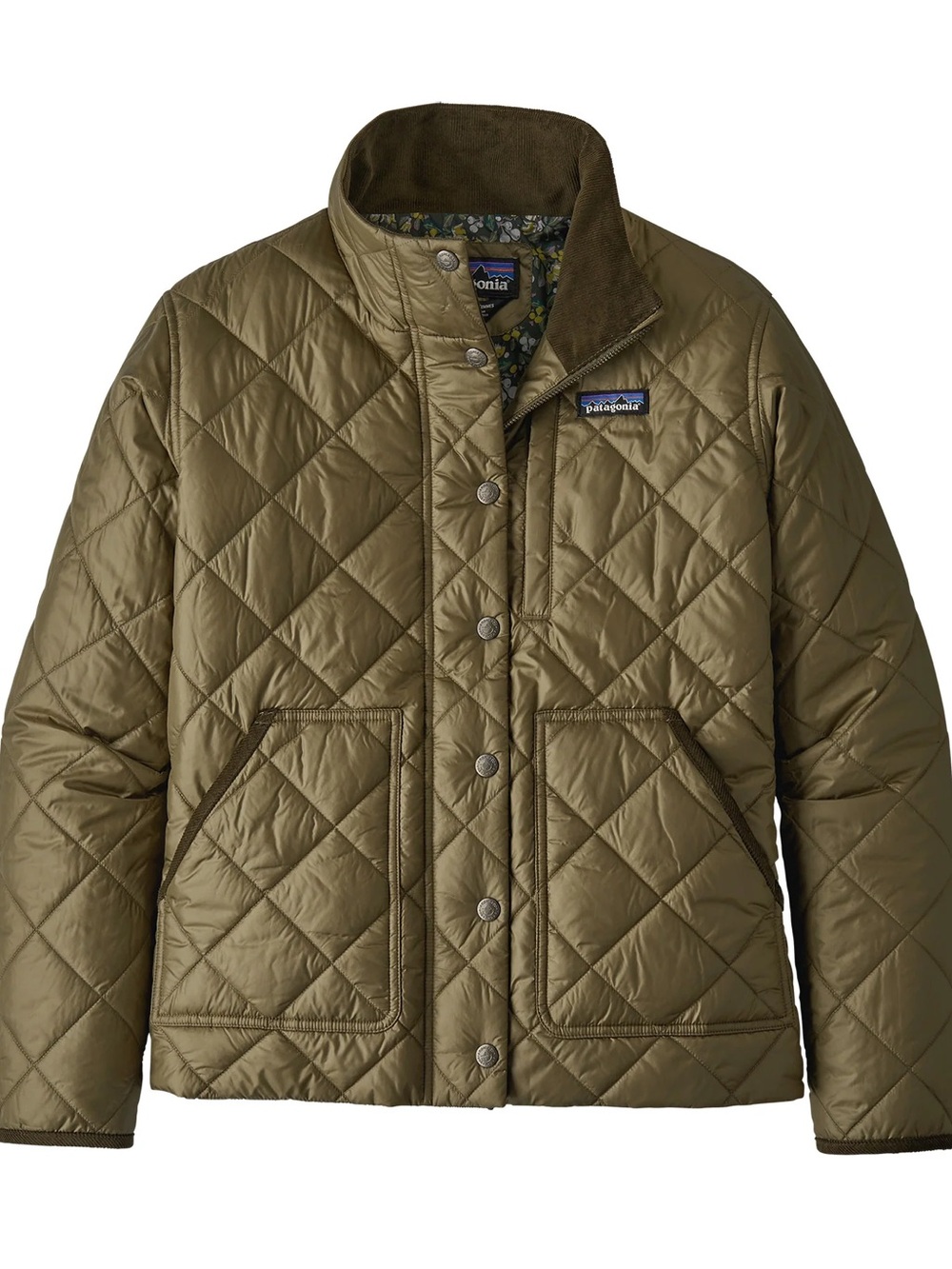 Patagonia Back Posture Olive Quilted Jacket Women’s Size S
